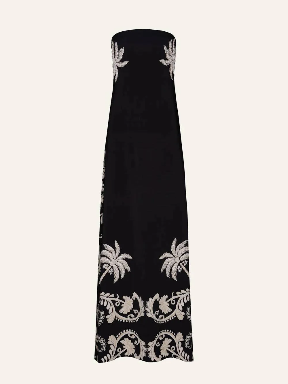 Tube Top Printed Maxi Dress