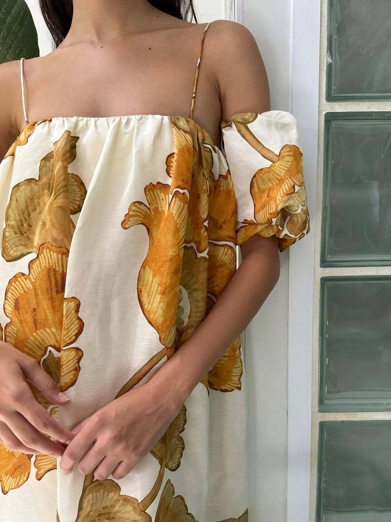 Floral Print Sling Dress