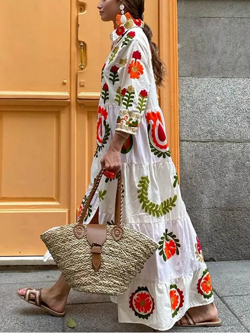 Bohemian Loose Print Dress