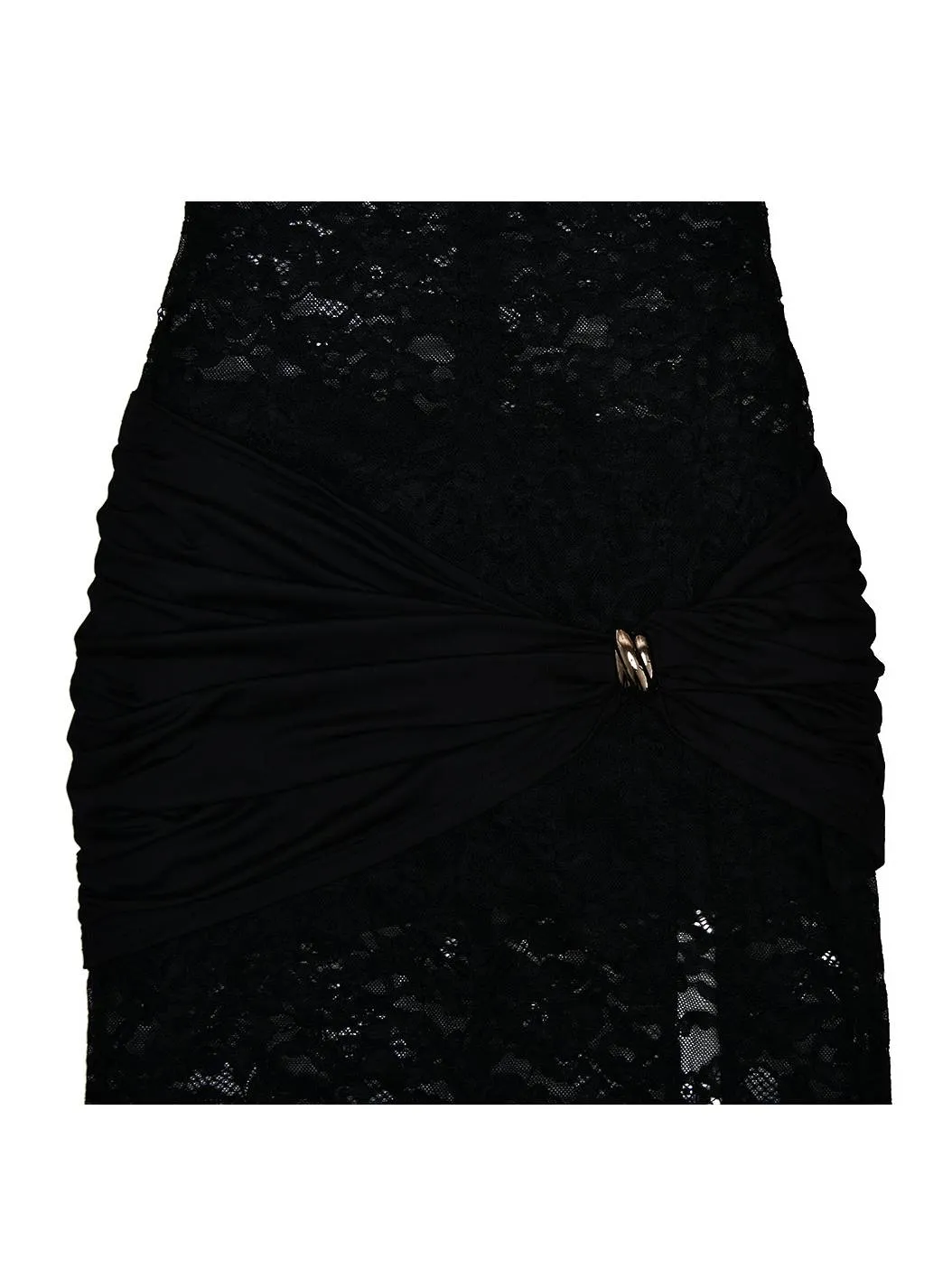 Lace Hollow High Slit Maxi Dress