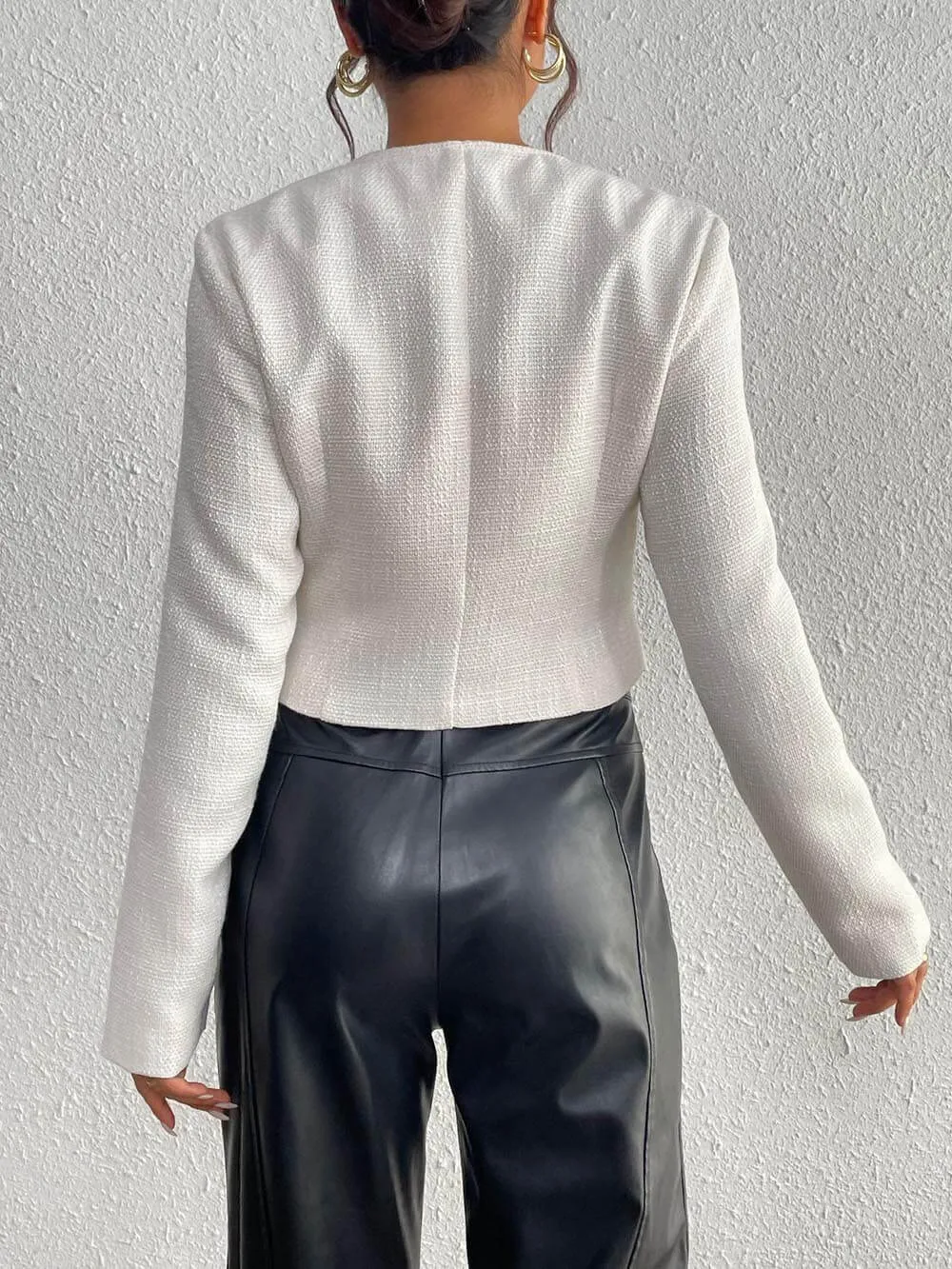 Fashion Slim Irregular Bowknot Long Sleeve Suit Jacket