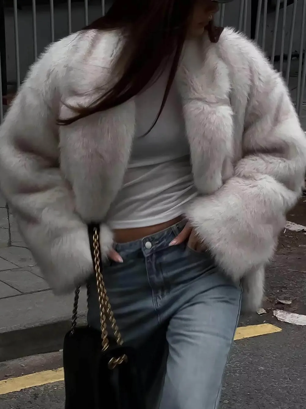 Classic Loose Mid-Length Oversized Fur Coat