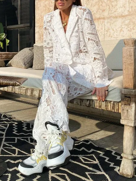 Elegant Casual Lace Loose Suit Jacket