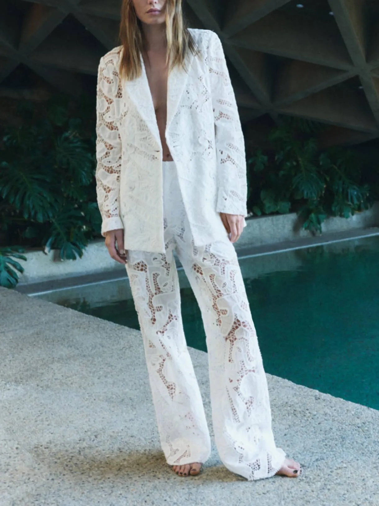 Elegant Casual Lace Loose Suit Jacket