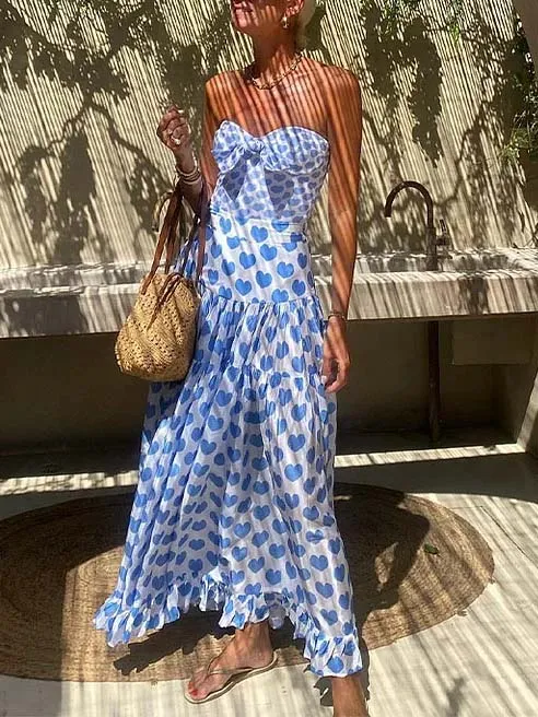 Sweet Heart Print Skirt