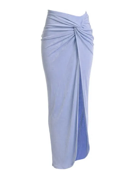 Fashion Sexy Twist Slit Skirt