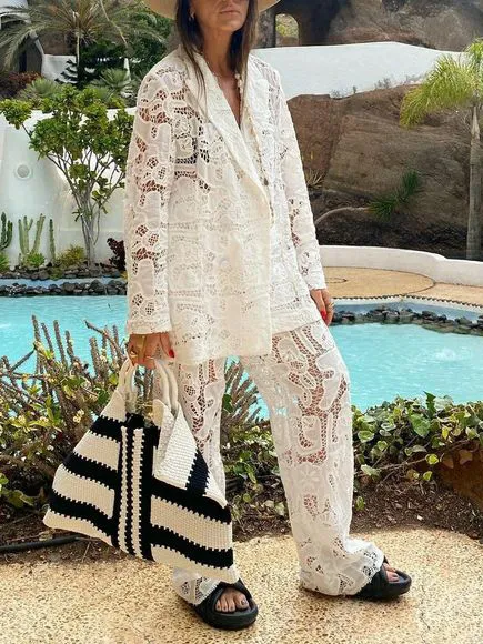 Elegant Casual Lace Loose Suit Jacket