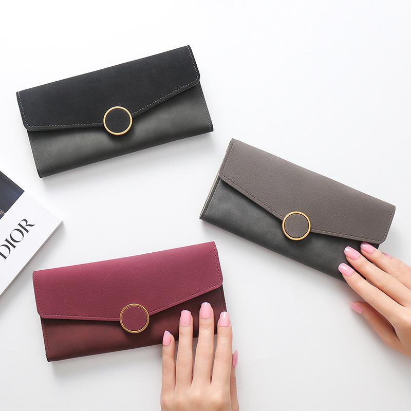 All-match stitching long card holder Multi-card position  bag