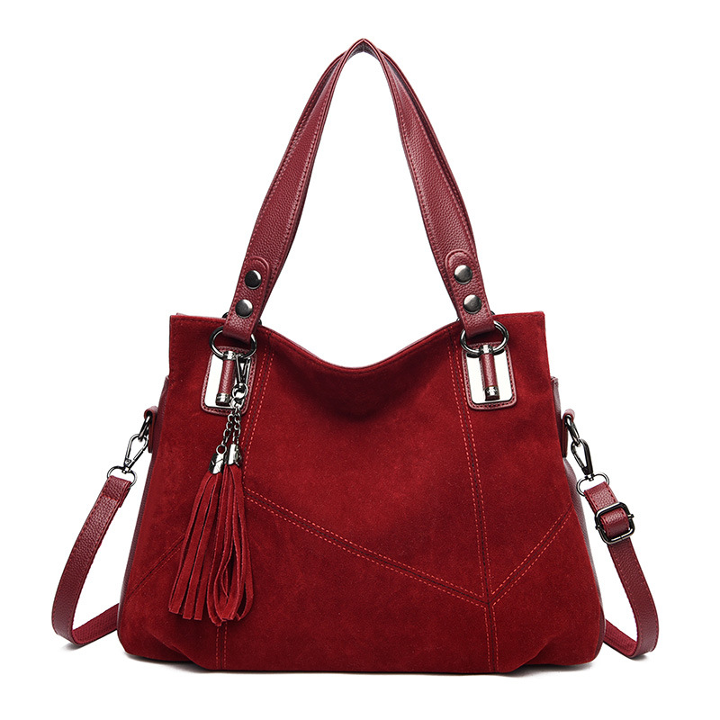 2023 Atmospheric Stitching Fluted Commuter Tassel Bag