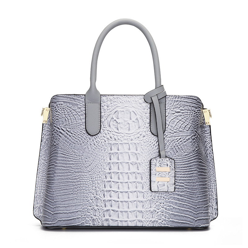 Crocodile Simple Temperament Large Capacity Ladies Handbag