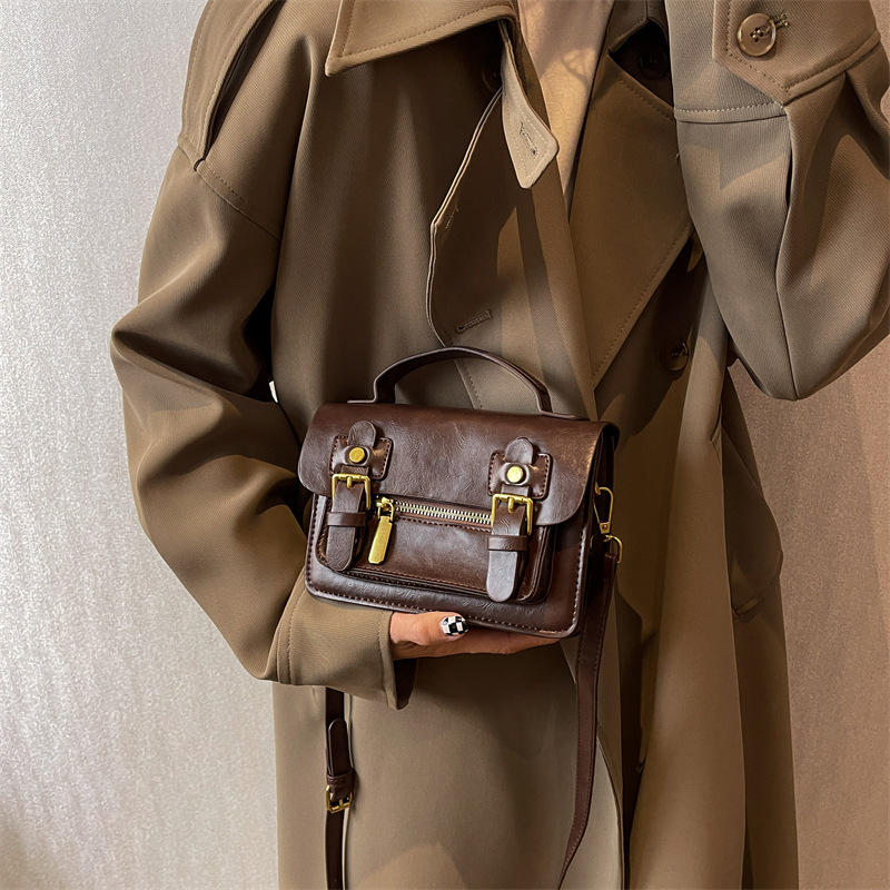 Retro Postman Crossbody Small Square Bag