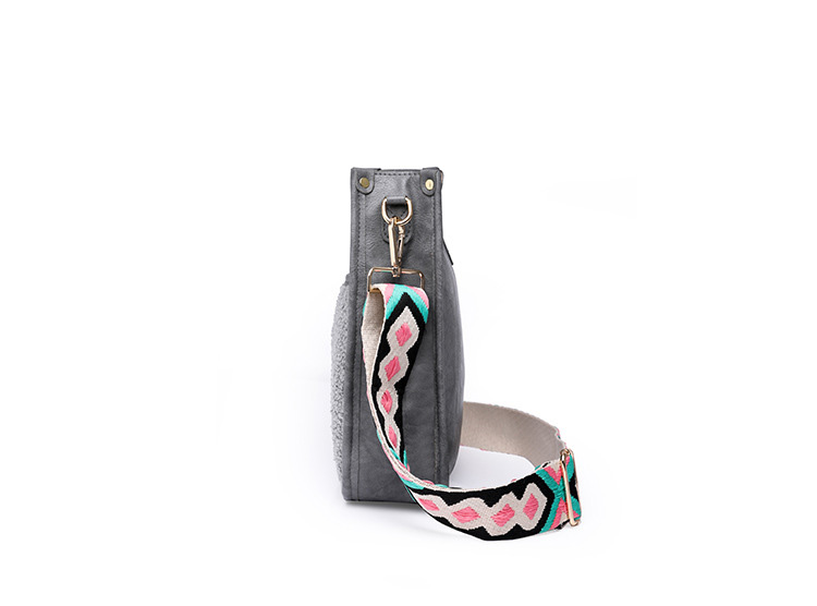 Women Plush Crossbody Bags Shoulder Bucket Bags