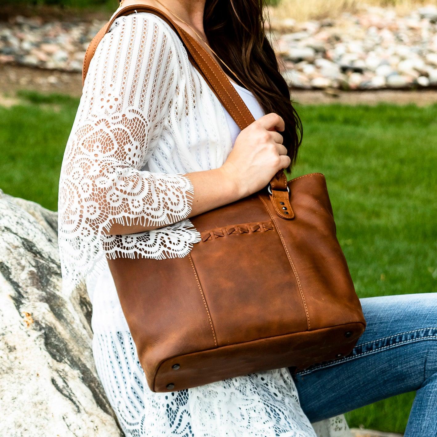 Peyton Concealed Carry Leather Tote Bag