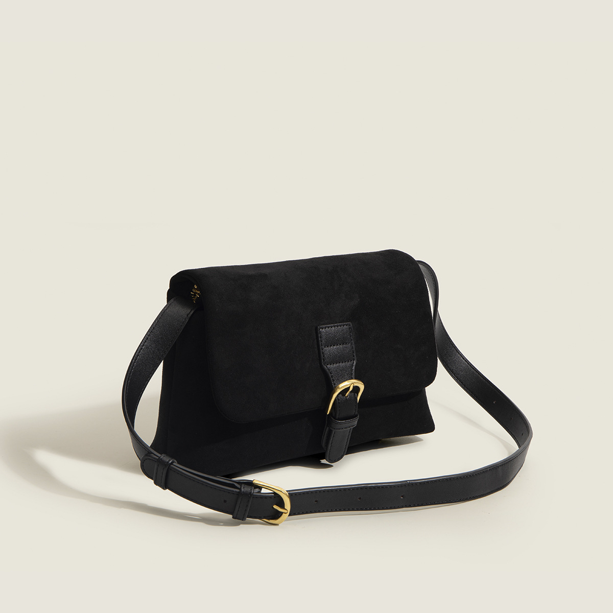 Suede One-Shoulder Crossbody Bag Casual Underarm Commuter Bag