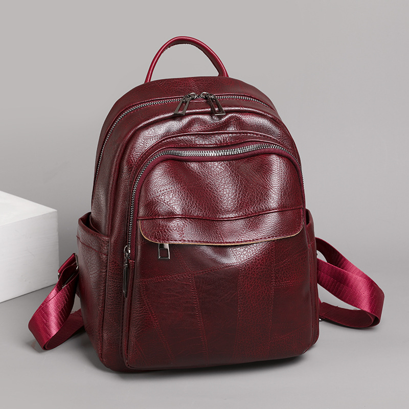 Soft Leather Ladies High-Capacity Fashion Backpack