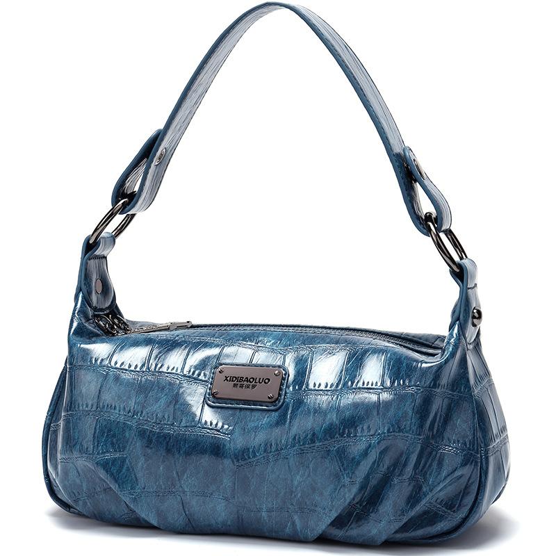 Retro style one-shoulder, cross-slung cloud crease bag