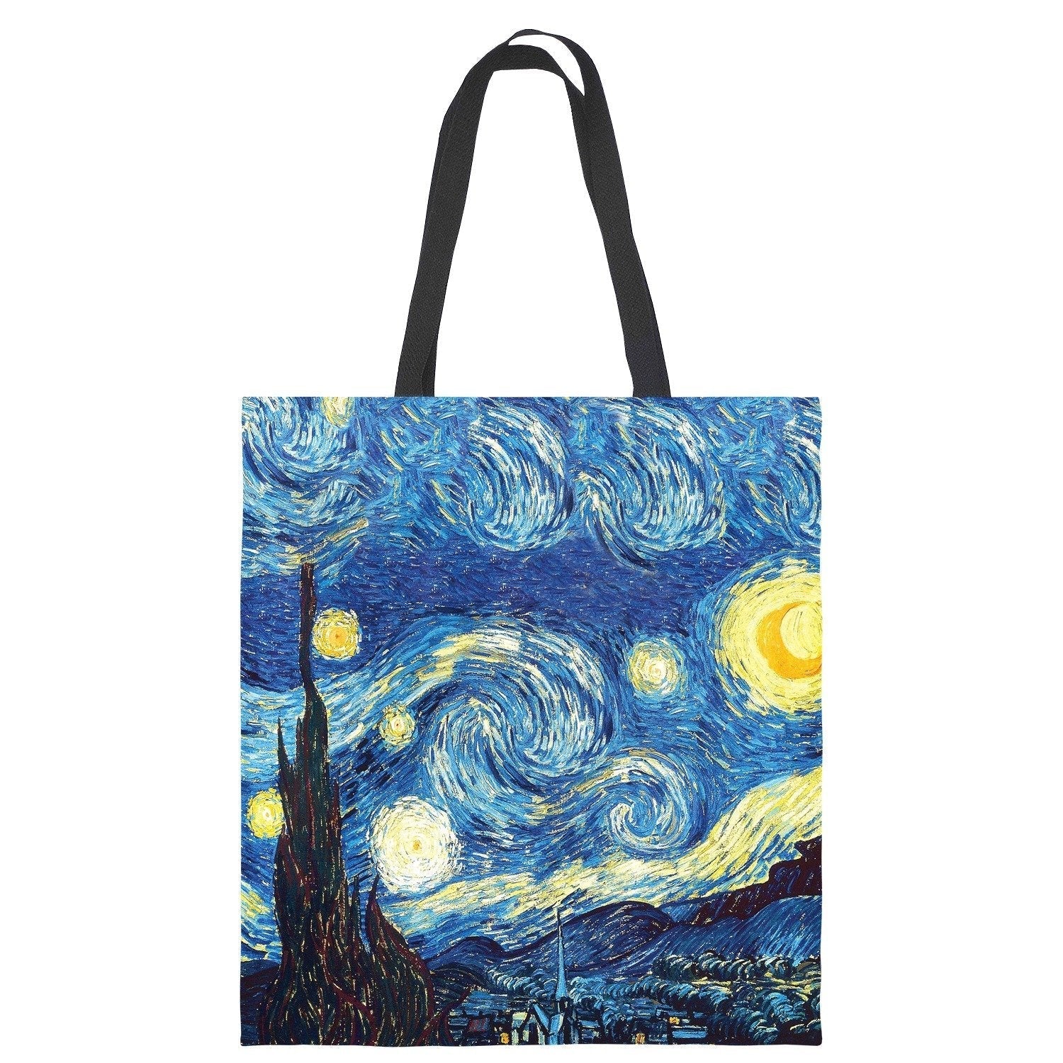 Van Gogh starry sky canvas tote bag