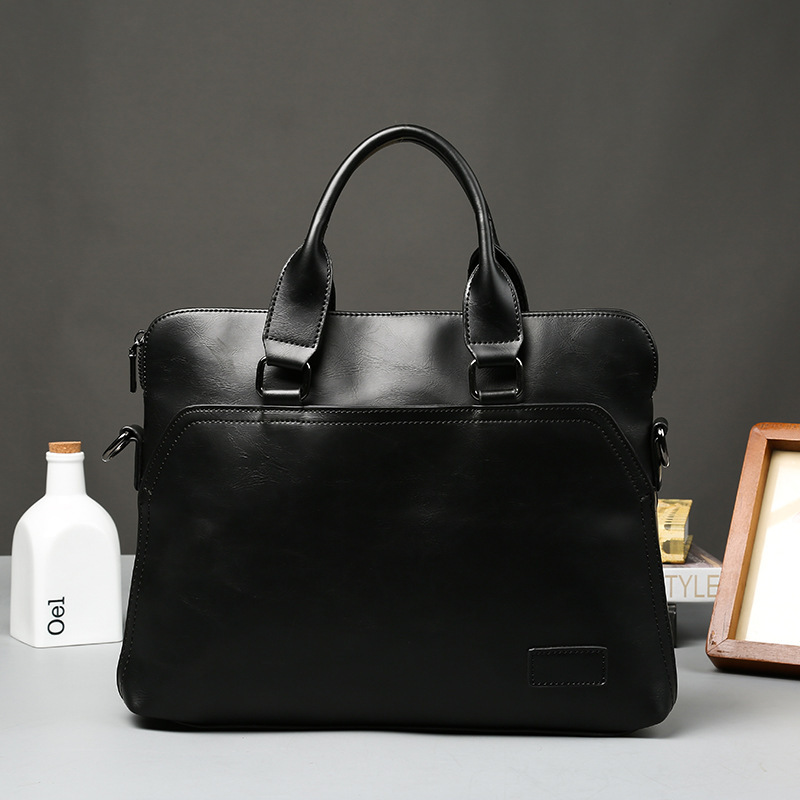 Korean Version Of Business Fashion Retro Single Shoulder Diagonal Computer File Package