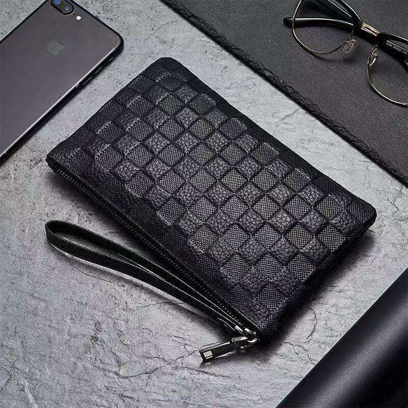 Thin Top Leather Men's Crocodile Leather Wallet Bag