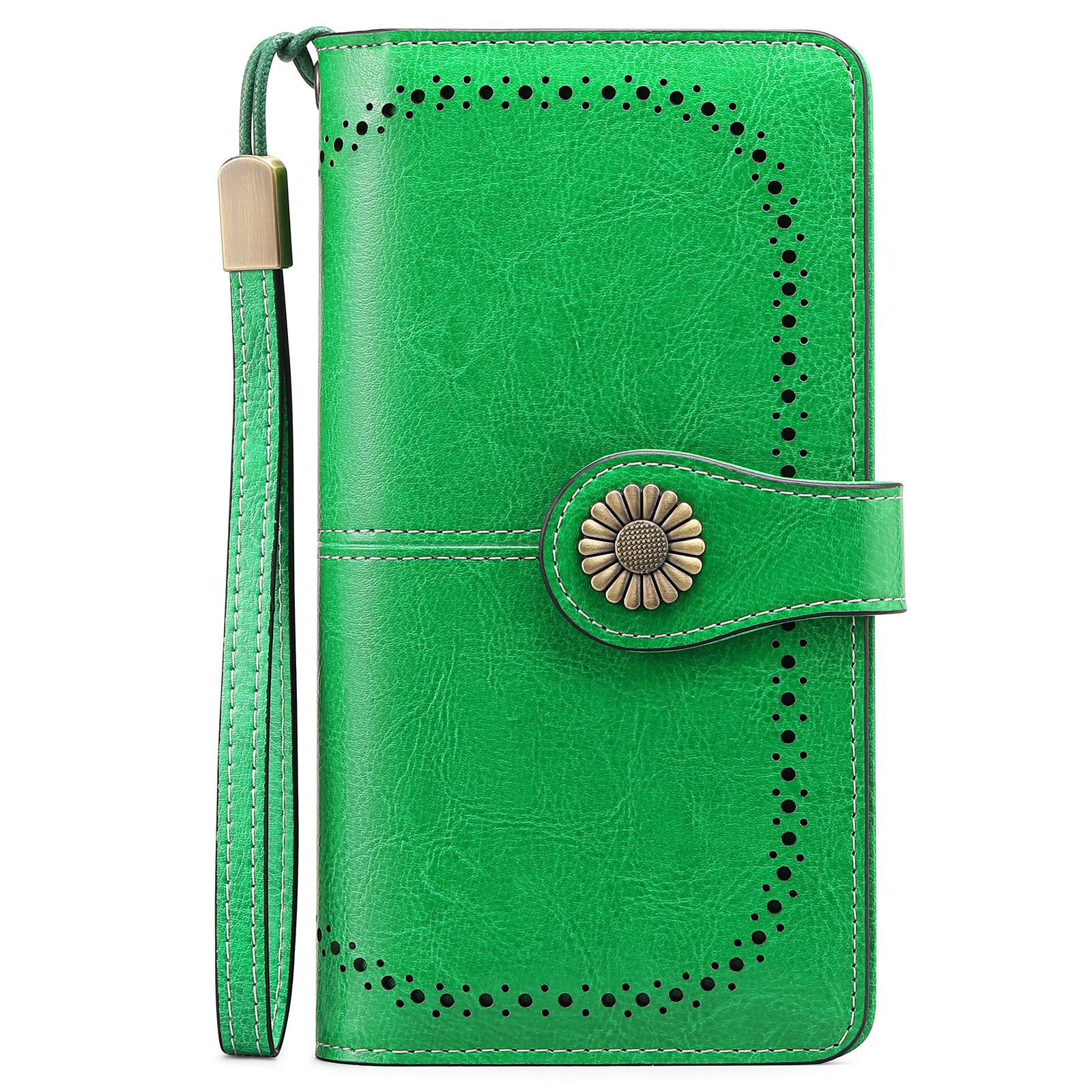 Long Zip Leather Ladies Wallet