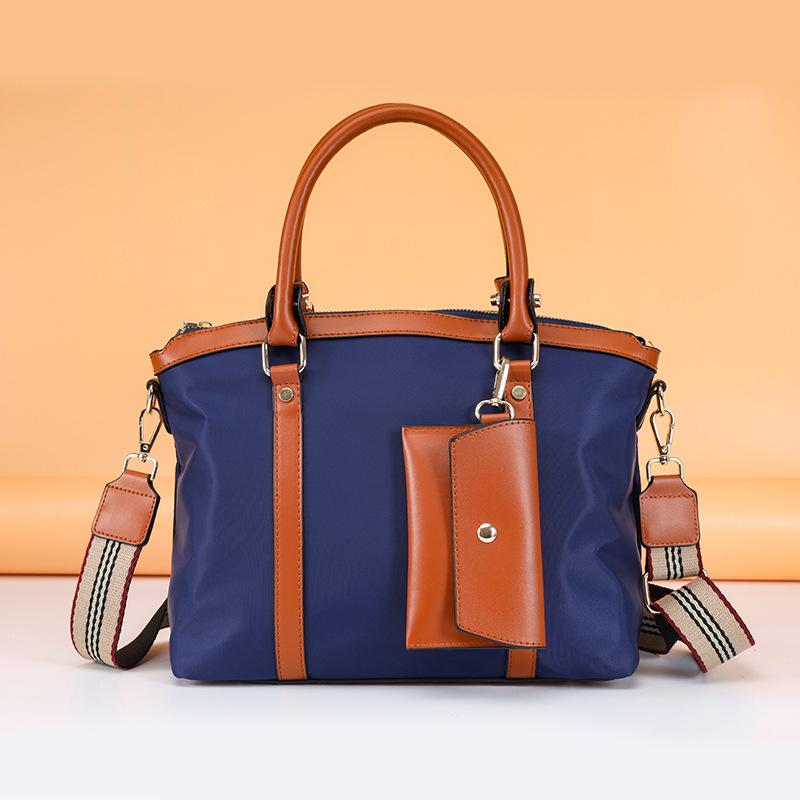 New Women's Bag Fashion Oxford Cloth Contrast Ladies Handbag Shoulder Bag