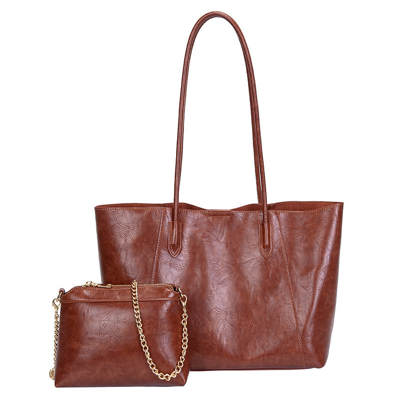 Wax Leather Ladies Tote