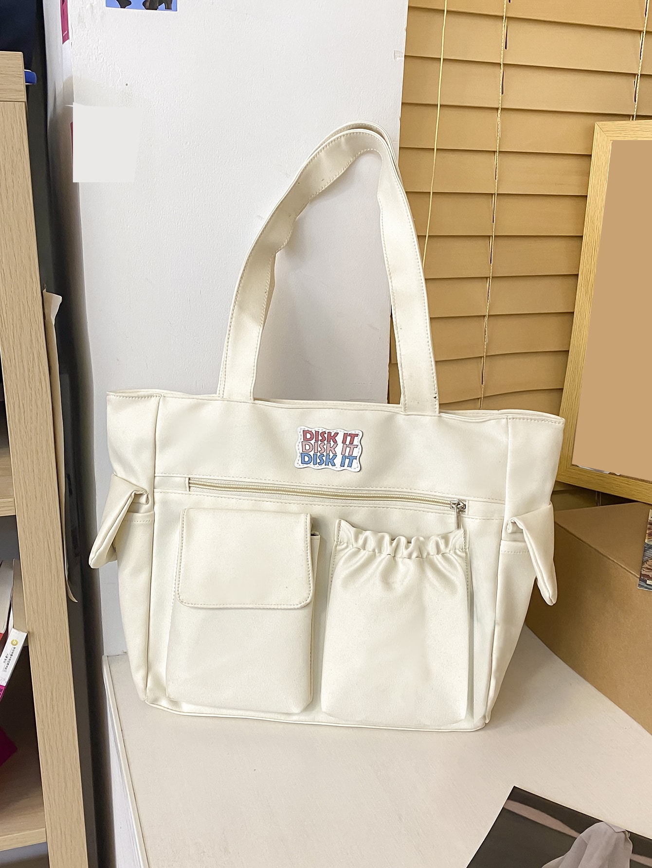 Monogram Patch Shopping Bag