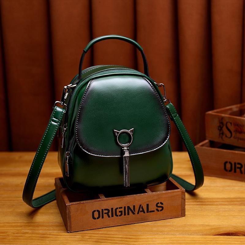 Leather Backpack fashion Mini versatile Backpack
