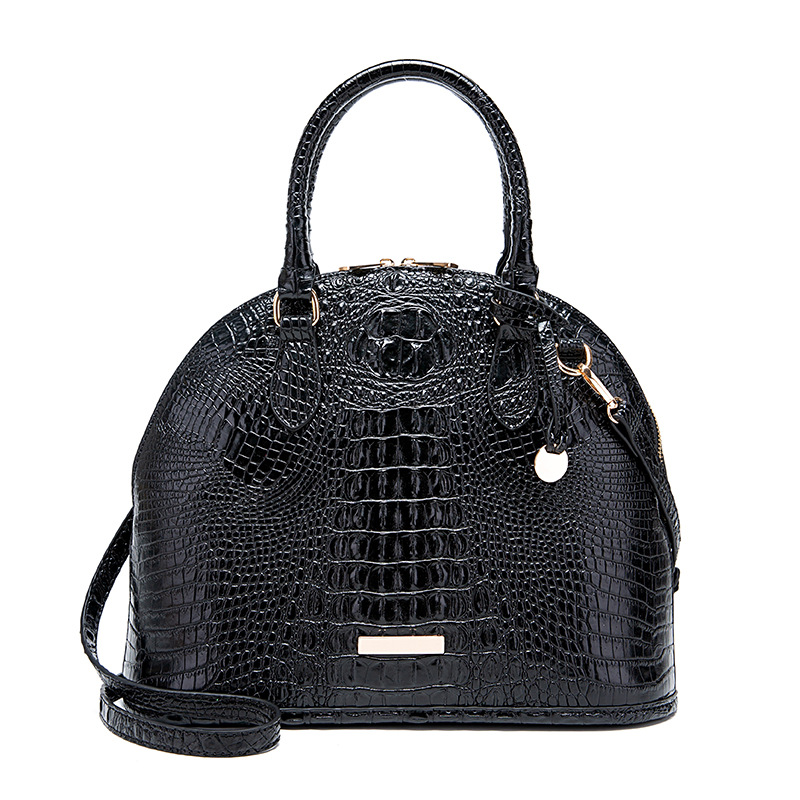 Portable Slung Vintage Brahman Crocodile Bag