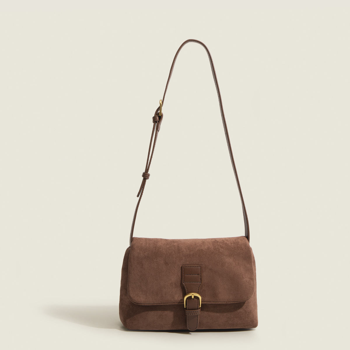 Suede One-Shoulder Crossbody Bag Casual Underarm Commuter Bag
