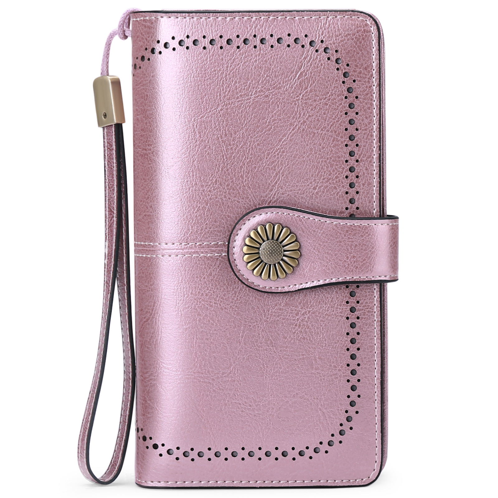 Long Zip Leather Ladies Wallet