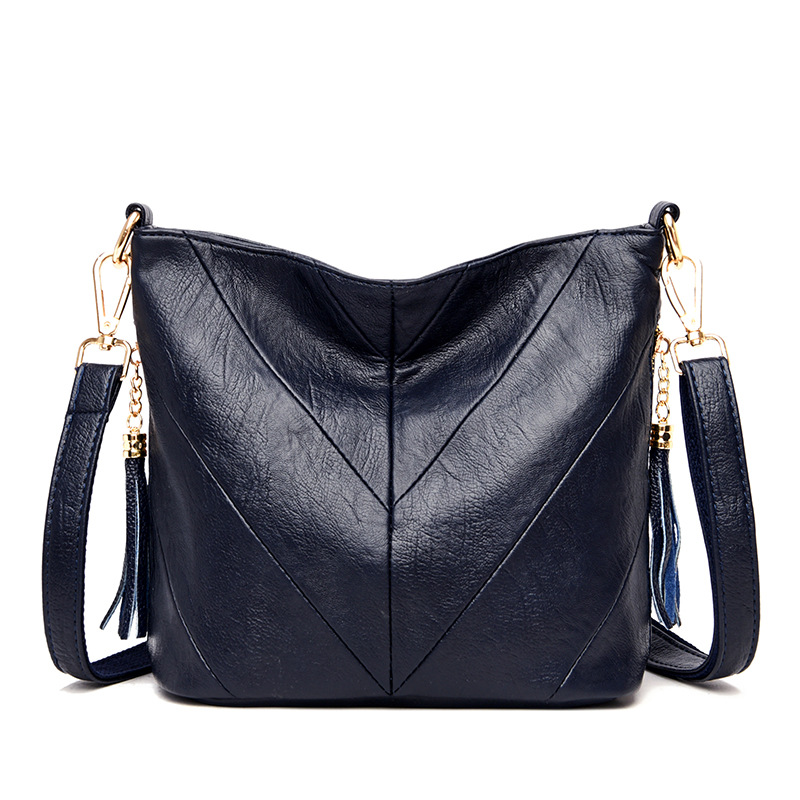 Classic Joker Handheld Tassel Cross Shoulder Bucket Bag