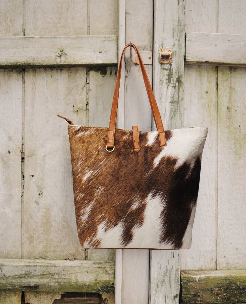 PU cotton plush super soft cow pattern three-piece makeup hand-held one-shoulder handbag