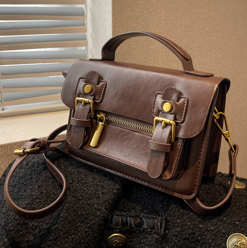 Retro Postman Crossbody Small Square Bag