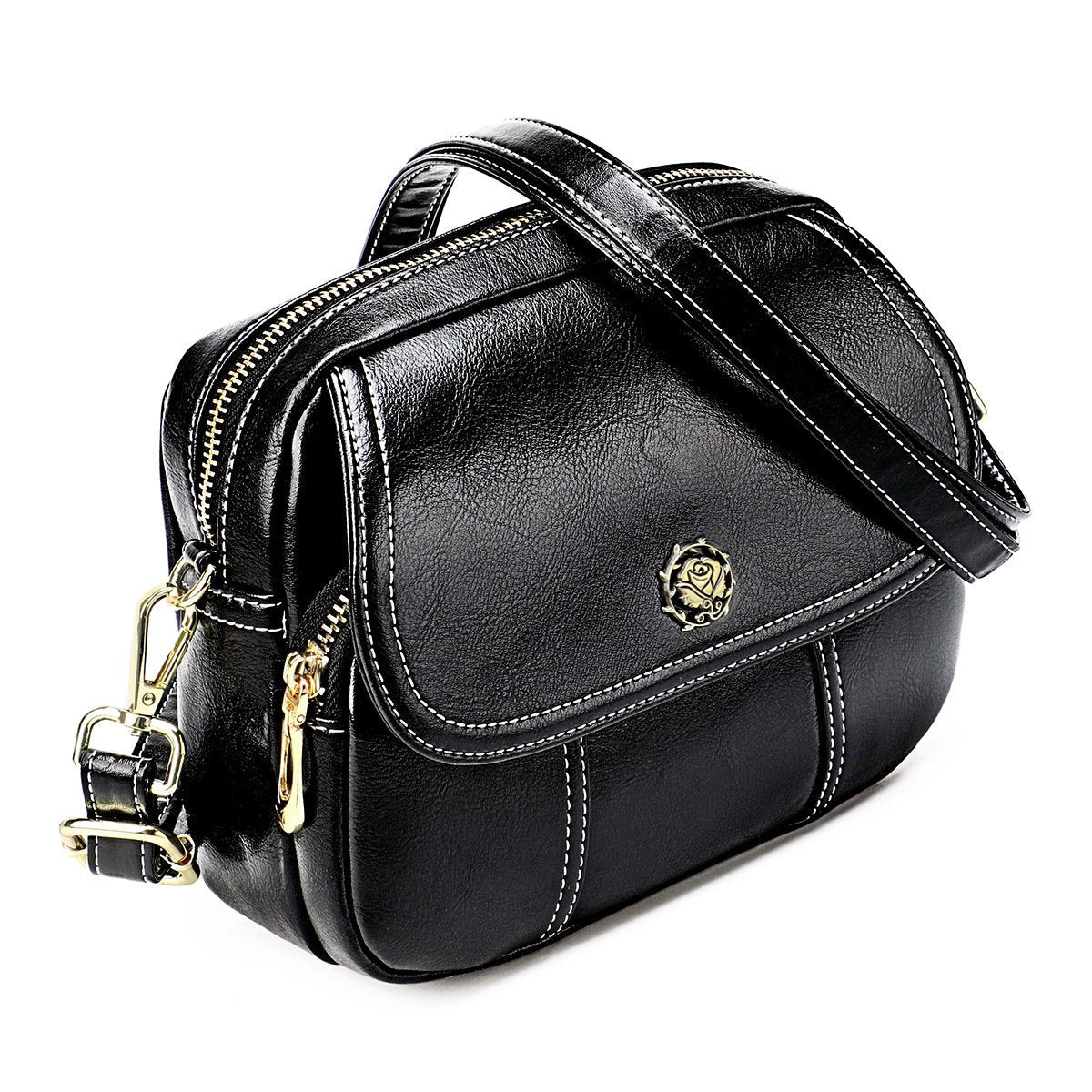 Leather Women's Bag Fashion Trend Korean Version Of Joker Horizontal Cross Shoulder Bag Women's Cowhide Women's Bag