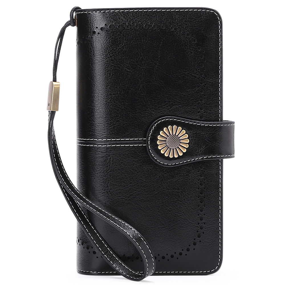 Long Zip Leather Ladies Wallet