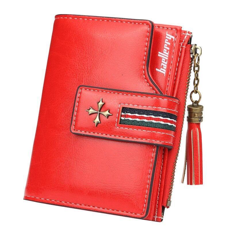 Women Oil Wax Leather Small Wallet