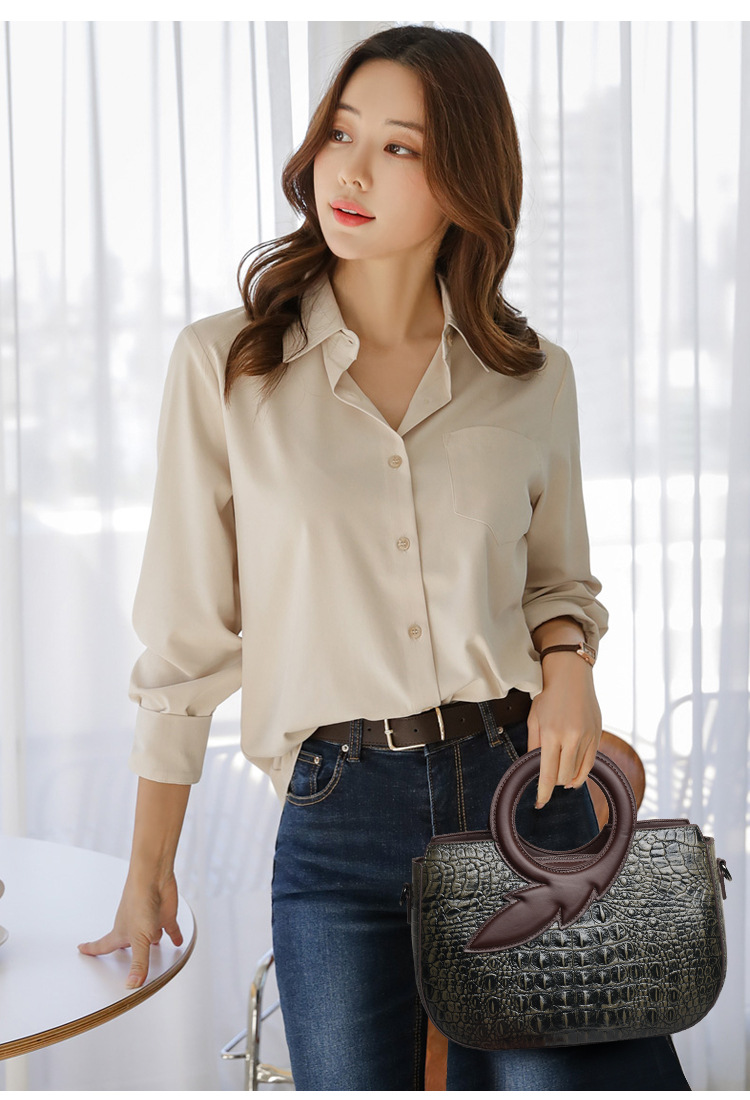 New Fashion Joker Banquet Retro Crocodile Single Shoulder Crossbody Bag