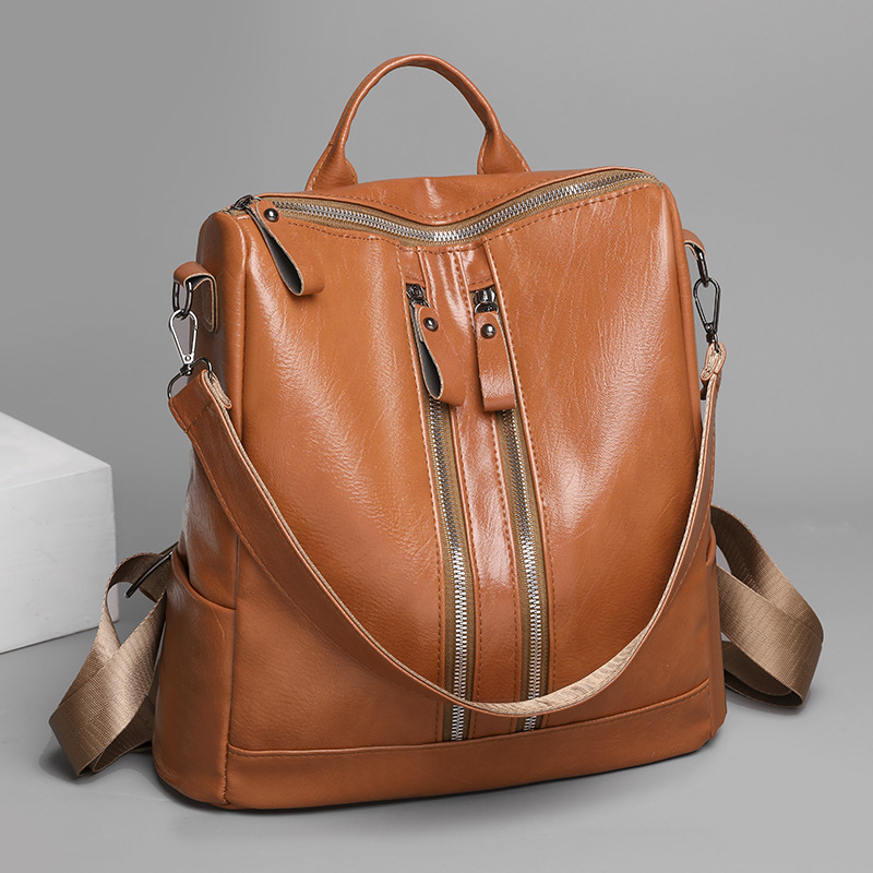 Women's Double Shoulder Simple Large Capacity Fashion Single Shoulder Bag