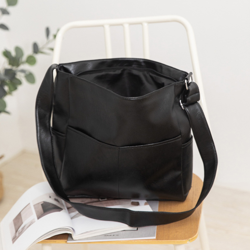 Soft Leather Crossbody Tote