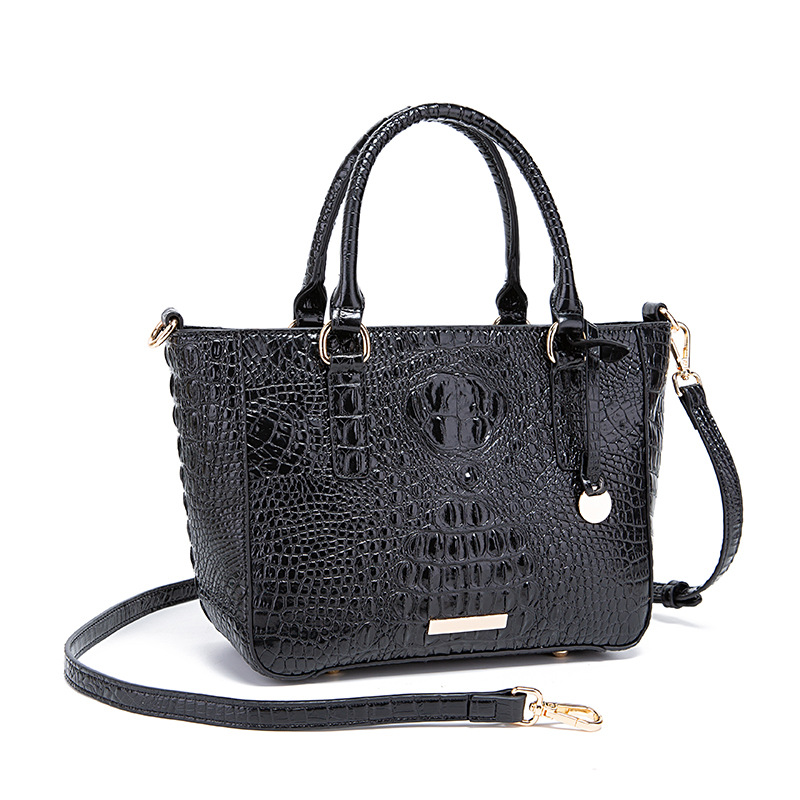 Women's Retro Bag Brahman Crocodile Carry-on Underarm Crossbody Tote Bag