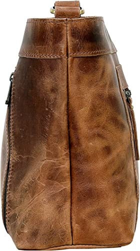 Concealed Carry Delaney Distressed Leather Crossbody Bags for Women
