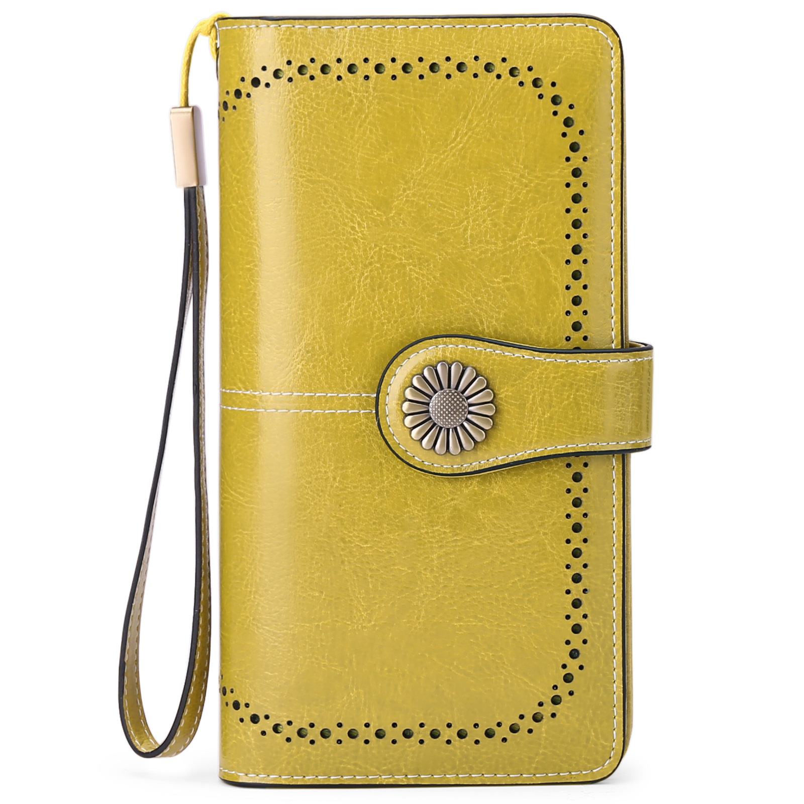 Long Zip Leather Ladies Wallet