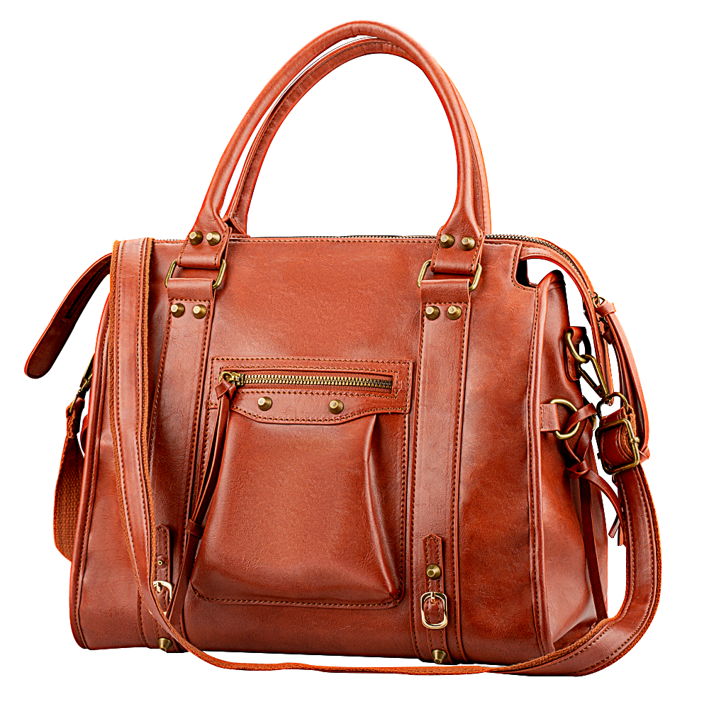 Cognac Italian Leather Bag  Italy Soft Leather Crossbdody Bag