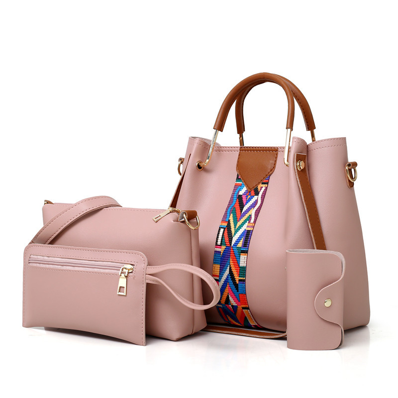 Four-pieces Shoulder Bag PU Leather Travel bag