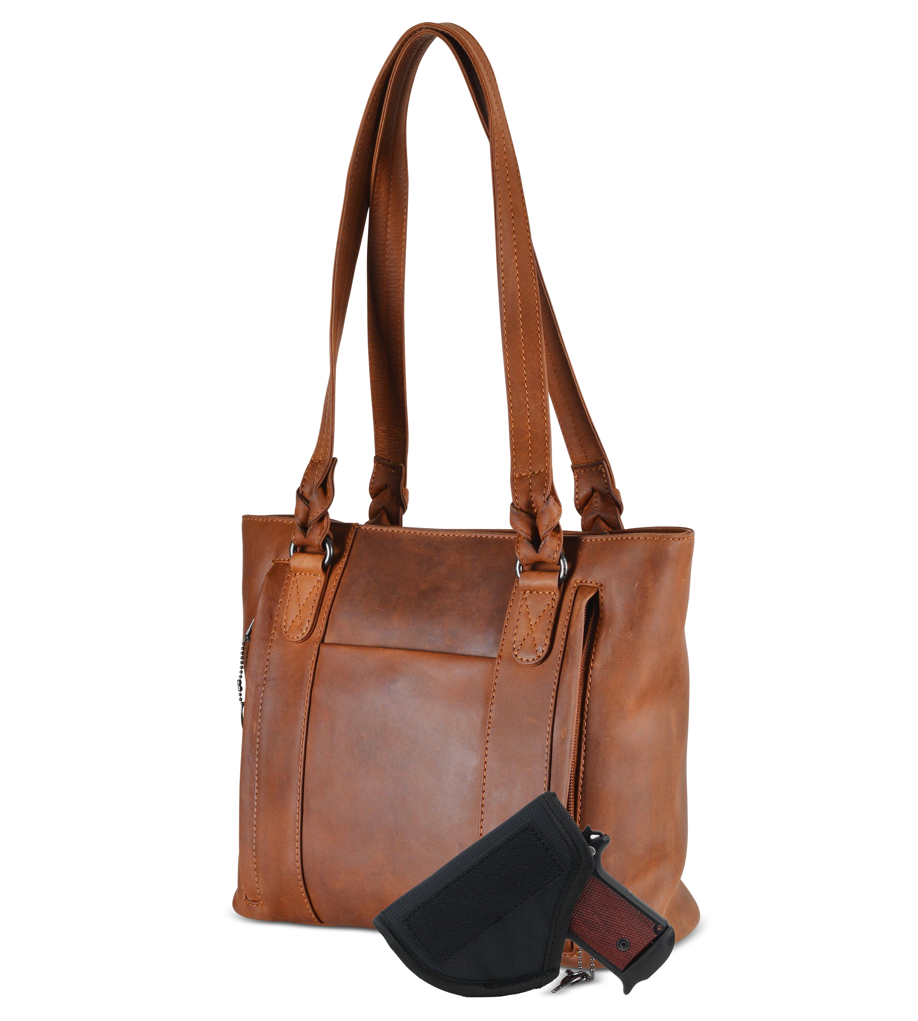 Peyton Concealed Carry Leather Tote Bag