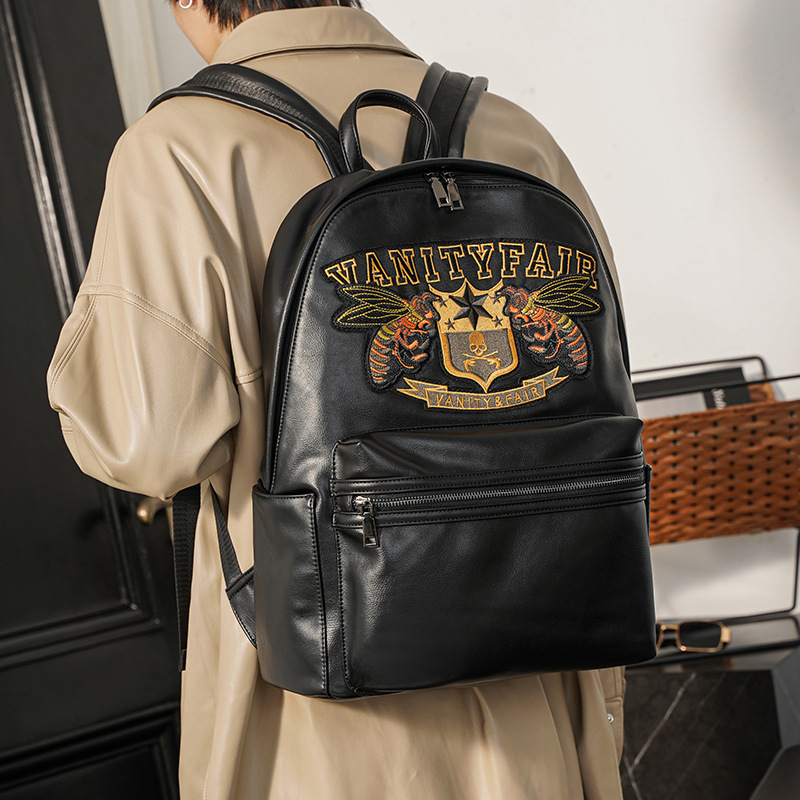 Fashion Embroidered Pattern Young Street College Students' Schoolbag