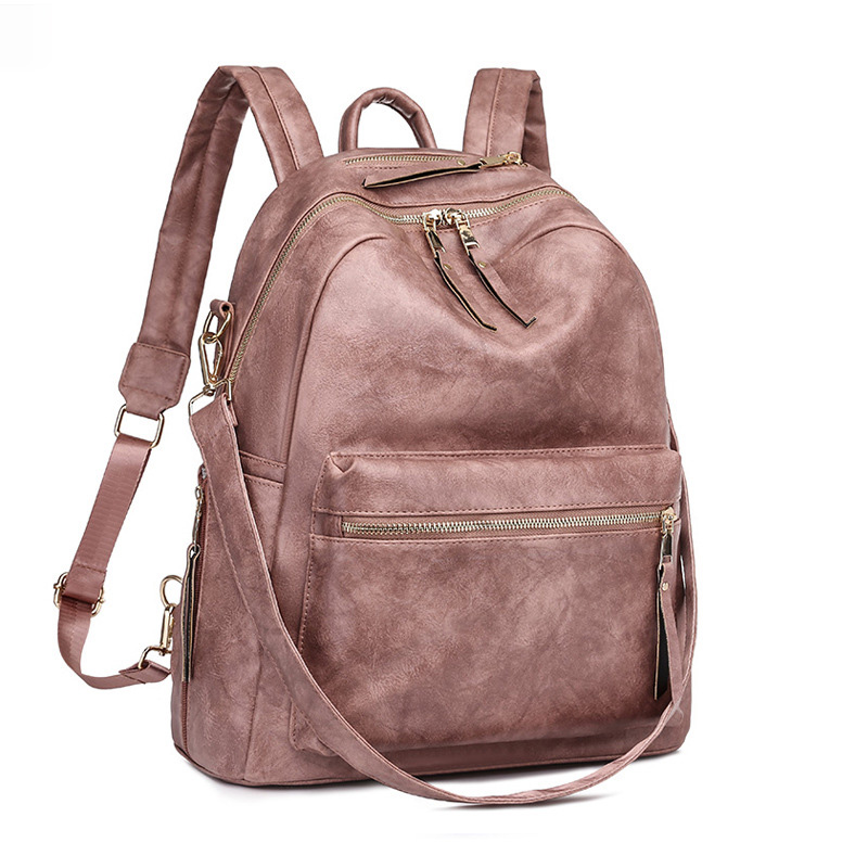 Big Capacity Backpack Purses Shoulder Bag PU Leather Travel bag