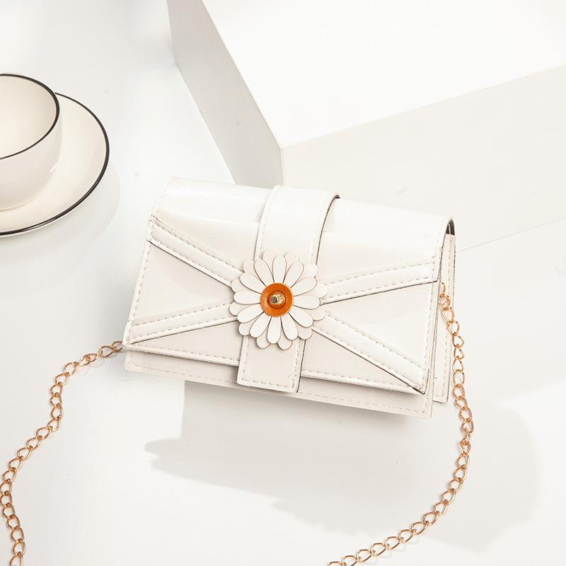 The New Tide Daisy Shoulder Diagonal Small Square Bag Ladies Joker Hand Bag Fashion Women's Bag