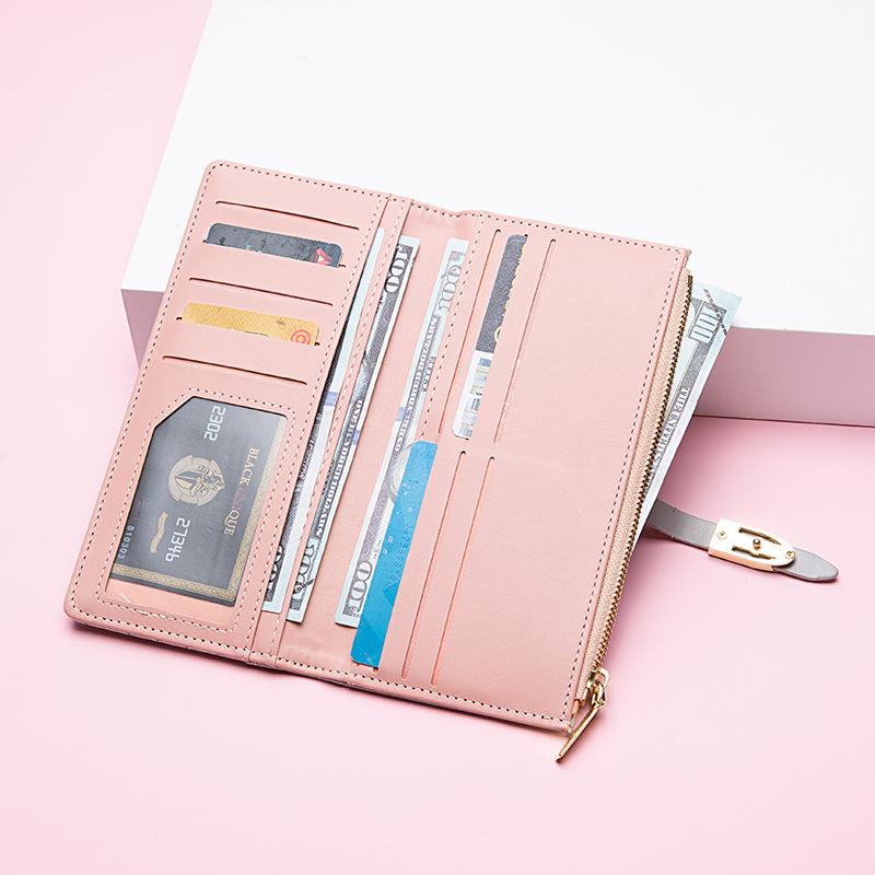 Fashion Wallet Long Girls New Stone Zipper Carry Wallet Card Bag